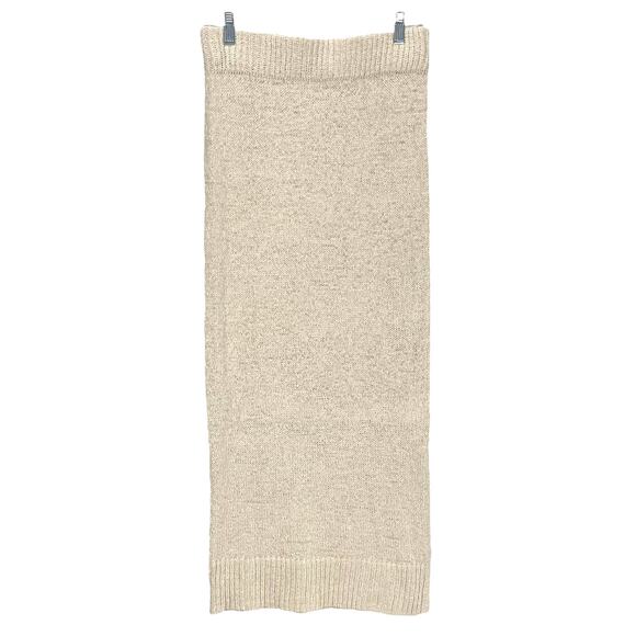 PINK LILY Women's Long KNIT STRAIGHT SKIRT Beige STRETCHY Size LARGE - Picture 1 of 4
